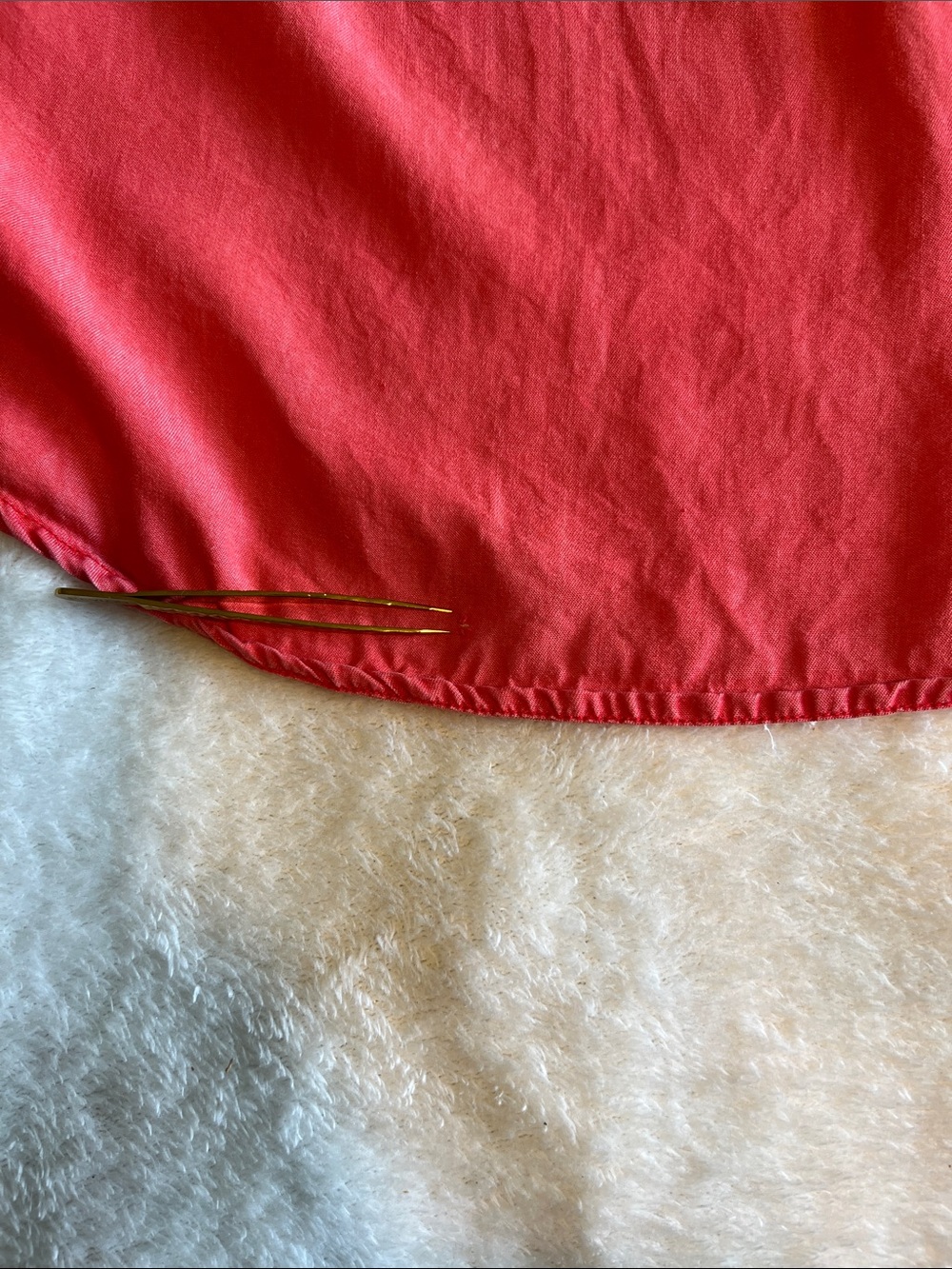 Standard Grace Coral Pink Lyocell Button Down Shirt Medium Long Sleeve Pocket - Picture 12 of 12